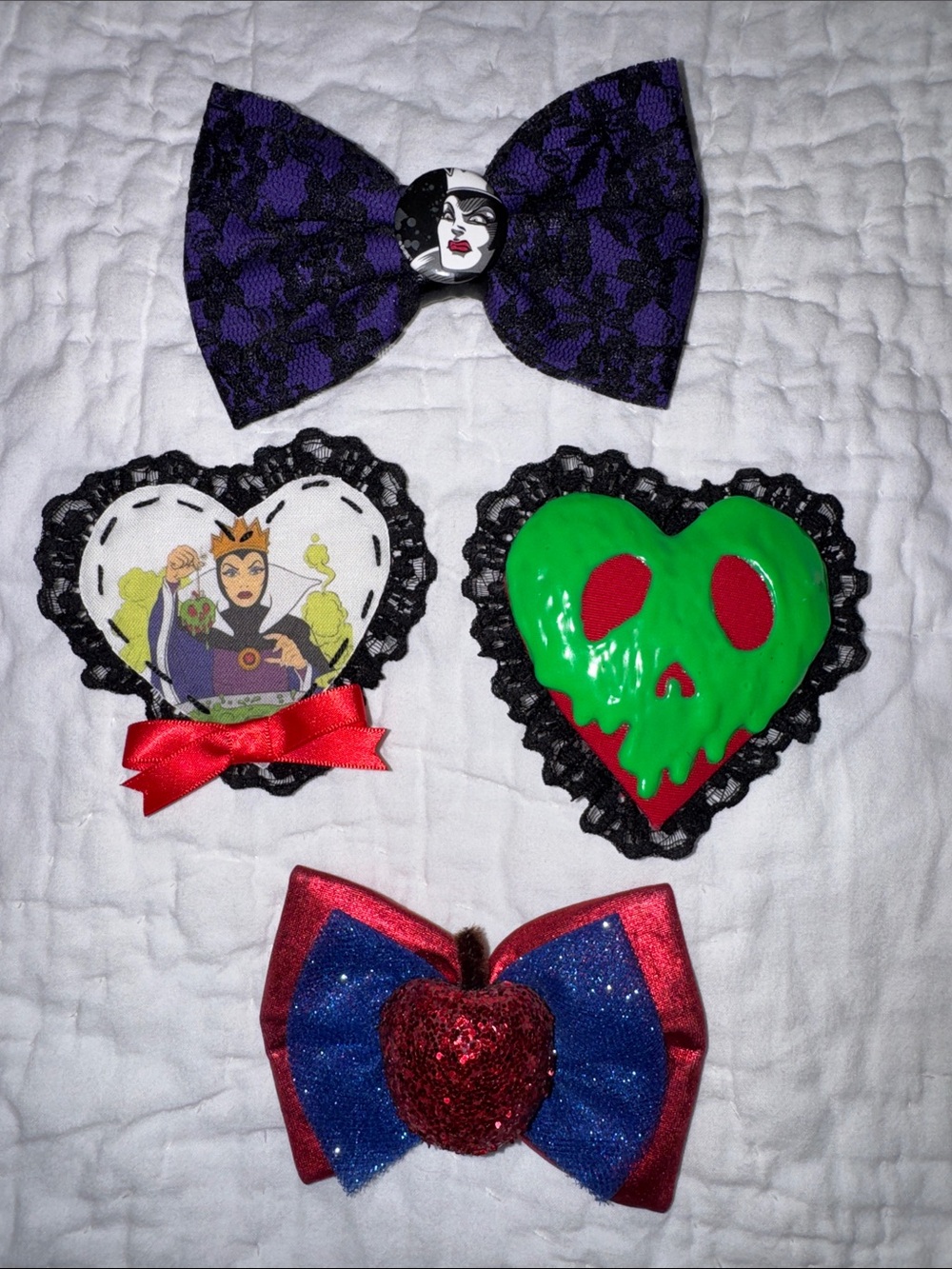 Evil Queen hair bow set